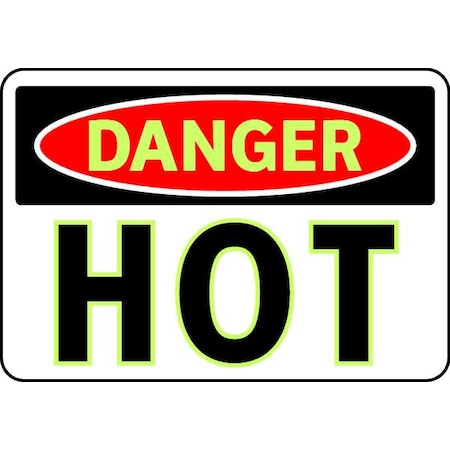 Danger Sign, 7 In H, 10 In W, Aluminum, Rectangle, English, 102489