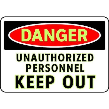 Danger Sign, 7 In H, 10 In W, Polyester, Rectangle, English, 102455