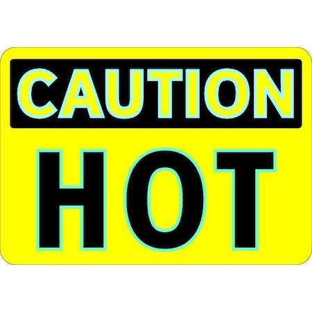 Caution Sign, 7 In H, 10 In W, Aluminum, Rectangle, English, 102475