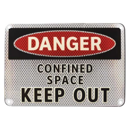 Danger Sign,7 X 10In,R And BK/WHT,ENG, 104937