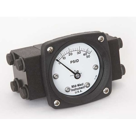 Pressure Gauge,0 To 50 Psi