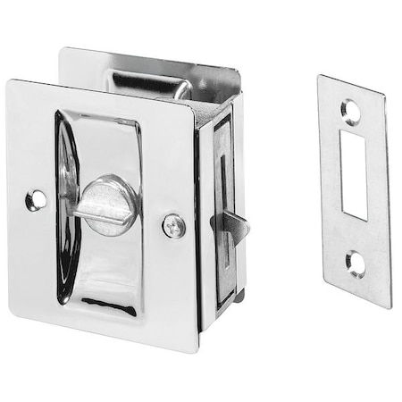 Locking Pocket Pull Handle, Brass, Chrome, Clips/Fasteners