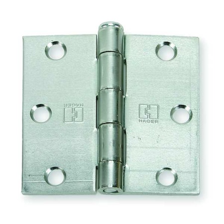 3 1/2 In W X 3 1/2 In H Zinc Plated Door And Butt Hinge