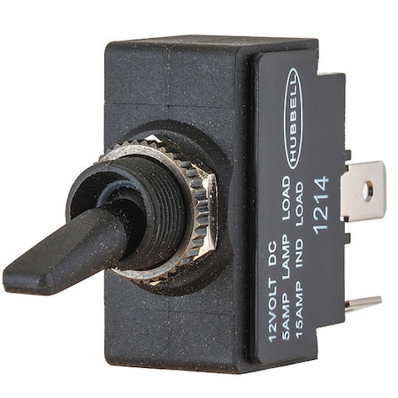 Lighted Toggle Switch,SPST,1/4 In.