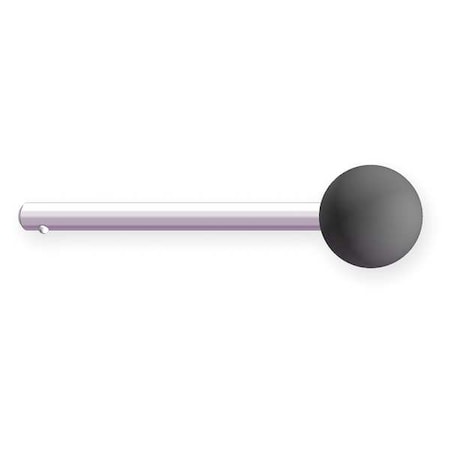 Detent Pin,1.38 In Ball Knob,1/4 In,2 In