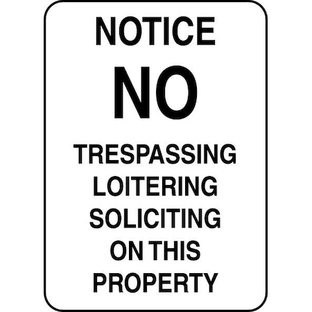 Notice Sign, 10 In H, 14 In W, Plastic, Rectangle, English, 95429