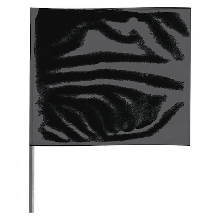 Marking Flag,Black,Blank,Vinyl,PK100