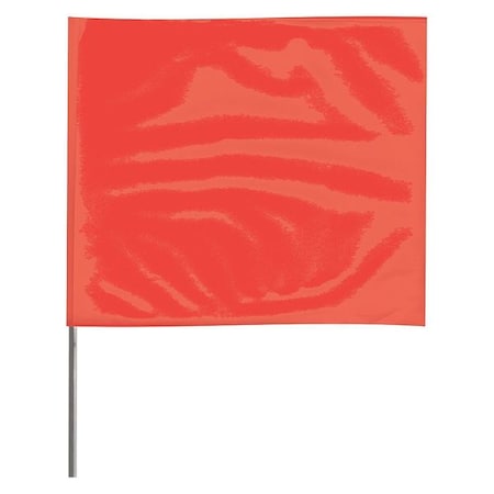 Marking Flag,Fluor Red,Blank,Vinyl,PK100