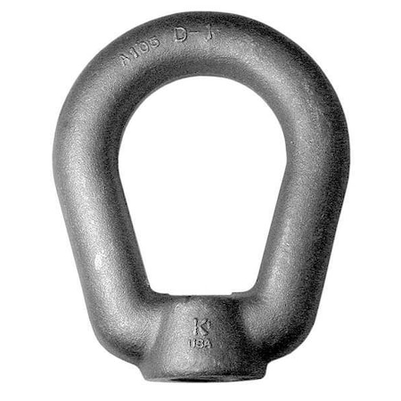 Oval Eye Nut, 7/8-9 Thread Size, 1-11/32 In Thread Lg, Steel, Black Oxide