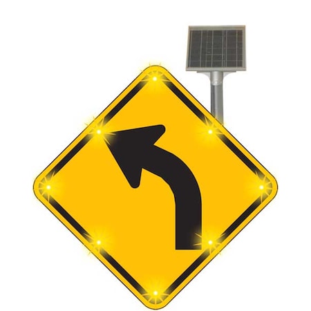 LED Traffic Sign,Left Curve Arrow,30 In