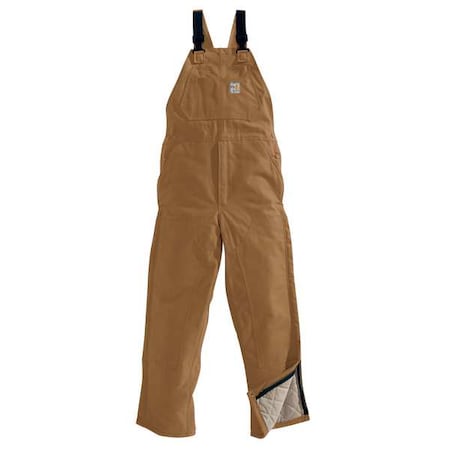Bib Overall,Brown,38in X 34in,13 Oz.