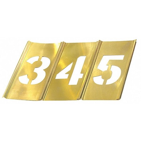 Stencil Set,Numbers,Brass, 10011