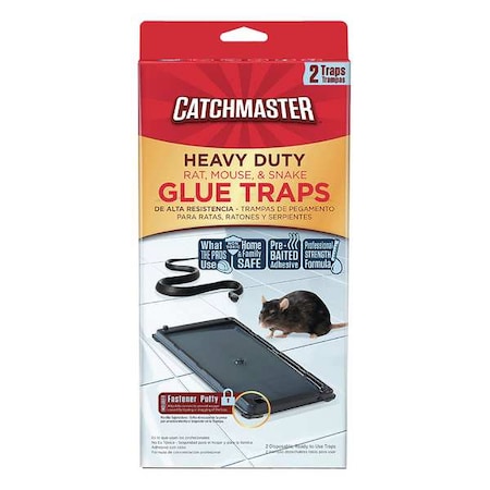 Glue Trap, Disposable, Bait Box Trap, Heavy Duty, For Rodents And Snakes, 2 Pack