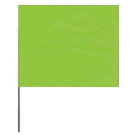 Marking Flag,Lime Glo,Blank,PVC,PK100