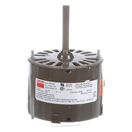 HVAC Motor,1/40 HP,1550 Rpm,115V,3.3