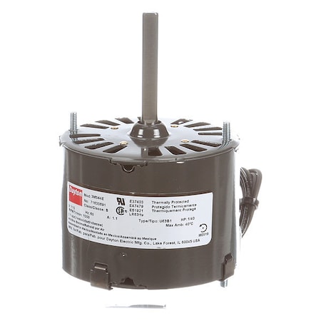 HVAC Motor,1/40 HP,1550 Rpm,115V,3.3