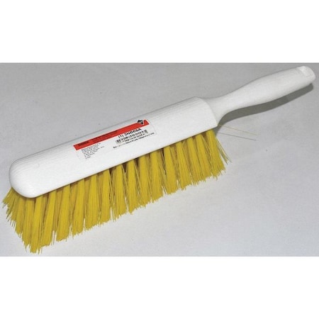 1 1/2 In W Bench Brush, Soft, 5 In L Handle, 8 In L Brush, Yellow, Plastic, 13 In L Overall