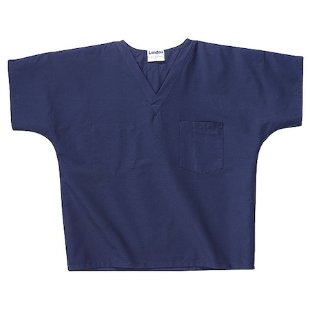 Scrub Shirt,L,Navy,Unisex