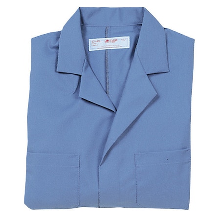 Collared Lab Coat,XL,Blue,43-3/4 In. L