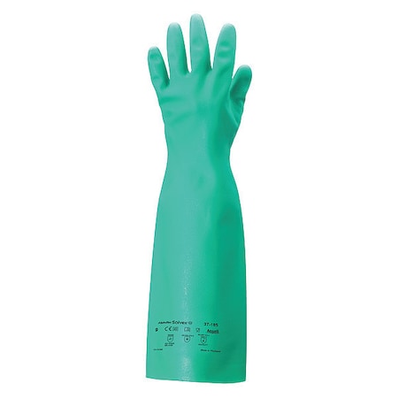 18 Chemical Resistant Gloves, Nitrile, 7, 1 PR