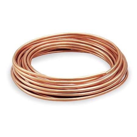 Coil Copper Tubing, 7/8 In Outside Dia, 60 Ft Length, Type L