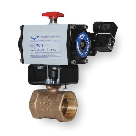 Butterfly Valve,Dbl Acting,Bronze,2 In.