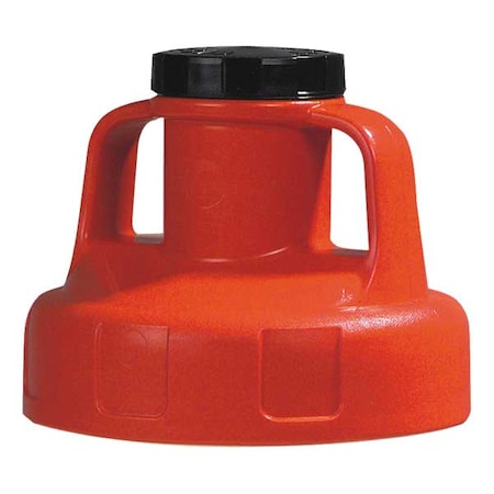 Utility Lid,w/2 In Outlet,HDPE,Orange