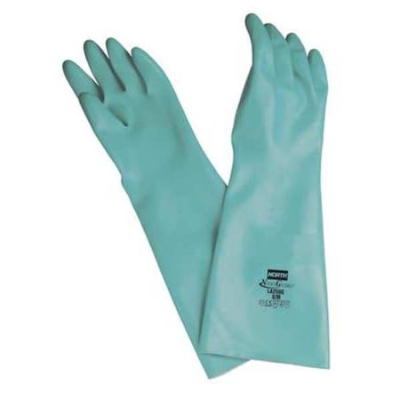 18 Chemical Resistant Gloves, Nitrile, 9, 1 PR