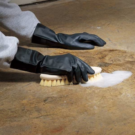 12-1/2 Chemical Resistant Gloves, Natural Rubber Latex/Neoprene, 8, 1 PR