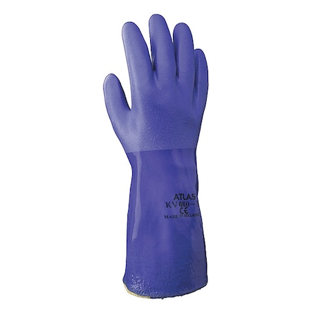 12 Chemical Resistant Gloves, PVC, L, 1 PR