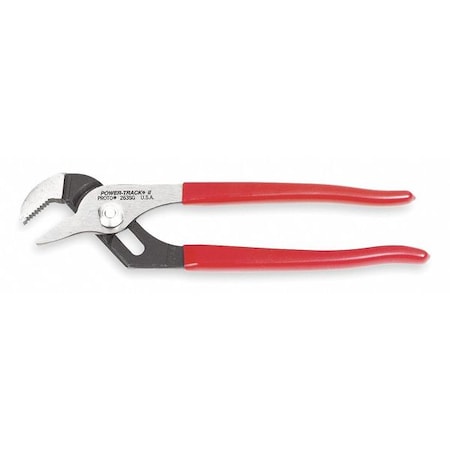 4 5/8 In Straight Jaw Tongue And Groove Plier Serrated, Plastic Grip