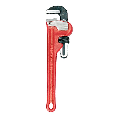 18 In L 3 1/2 In Cap. Cast Iron Straight Pipe Wrench
