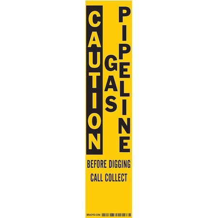 Warning Stake Label,14 In. H,3 In. W