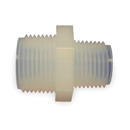 Nipple Reducer,1/2 X 3/8 In,NPT,PFA