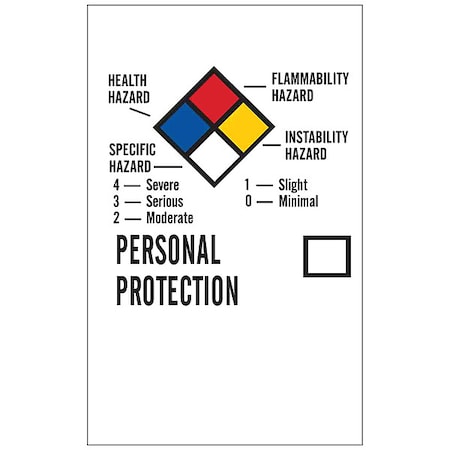 NFPA Label,2 In.H,1-1/4 In.W,Paper,PK500