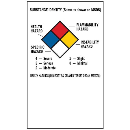 NFPA Label,3Wx5H,Self-Adh Vinyl,PK500