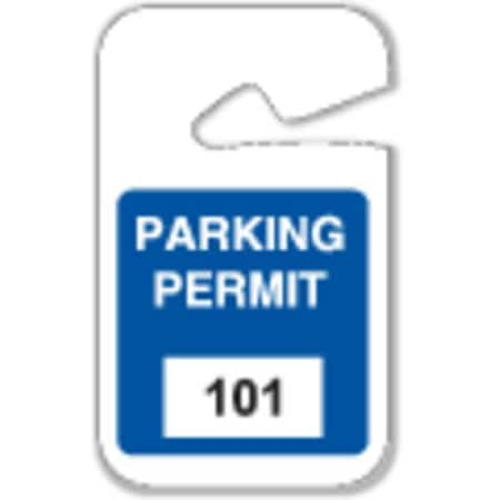 Parking Permits,Rearview,101-200,Wht/Blu