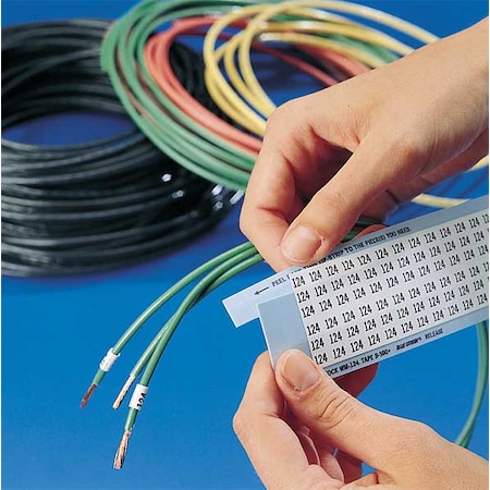 Wire Marker,Printd,Repos Self-Adhes,PK25, WM-5-PK