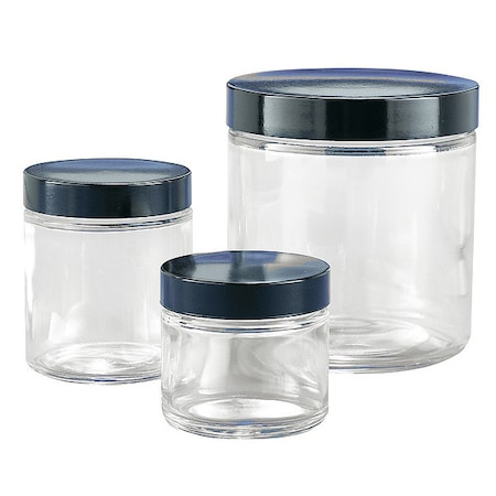 Straight-Sided Glass Jar,Clear,PK24