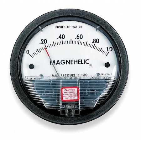 Dwyer Magnehelic Pressure Gauge,0 To 40 In H2O