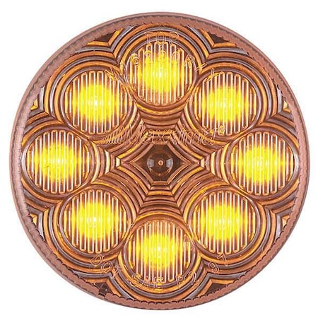 Clearance Light,LED,Amber,2-1/2 In Dia
