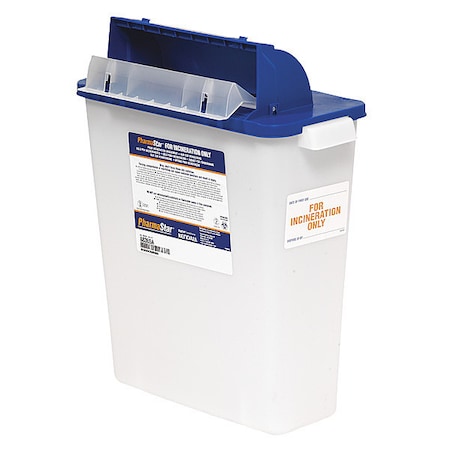 Sharps Container,2 Gal.,Hinged Lid,PK5