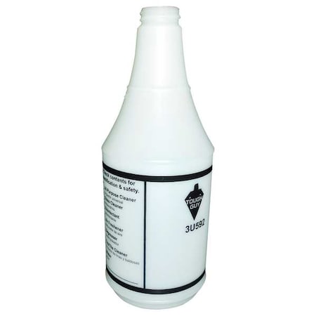 24 Oz. White, Plastic Round Bottle