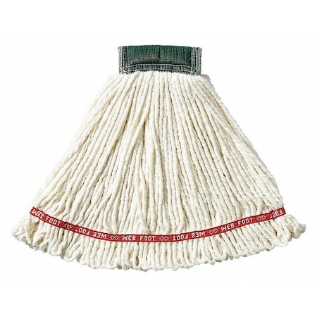 5in String Wet Mop, 20oz Dry Wt, Side Gate Connect, Loop-End, White, Cotton/Synthetic, FGA25206WH00