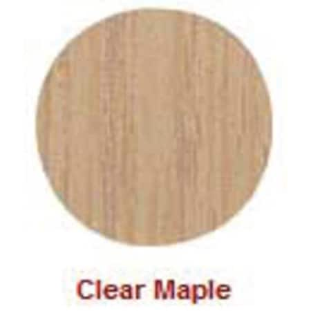 Round Poke Self-Adhesive Screw Cap, 9/16 In Dia, Maple, Wood Plain, 53 PK