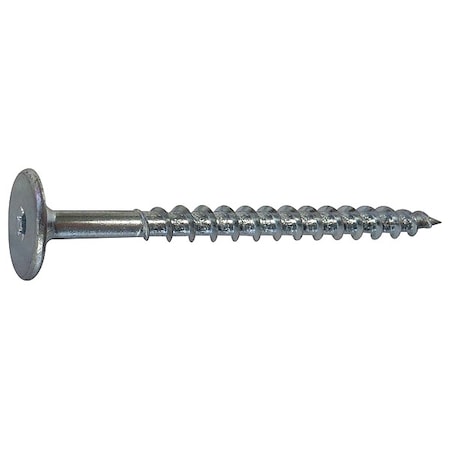 Wood Screw, #10, 2-7/16 In, Zinc Plated Steel Flat Head Torx Drive, 150 PK