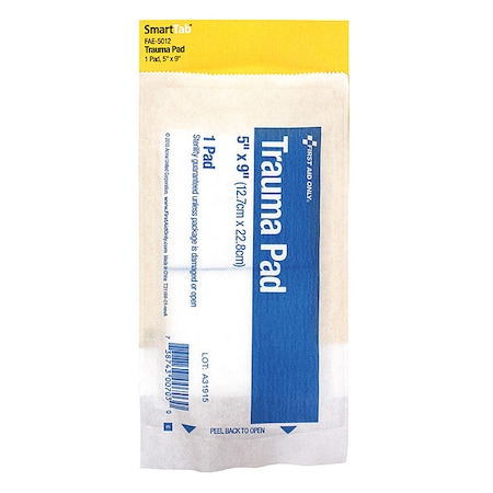 First Aid Kit Refill,5X 9 Trauma Pad, 1 Per Bag