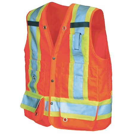 High Visibility Vest,Class 2,3XL,Orange