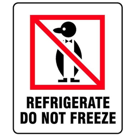 3 X 4 White Shipping Labels, Refrigerate Do Not Freeze, Pk500