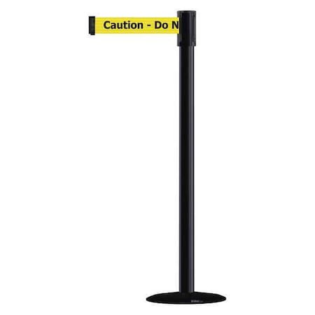 Barrier Post With Belt,Black No Scuff